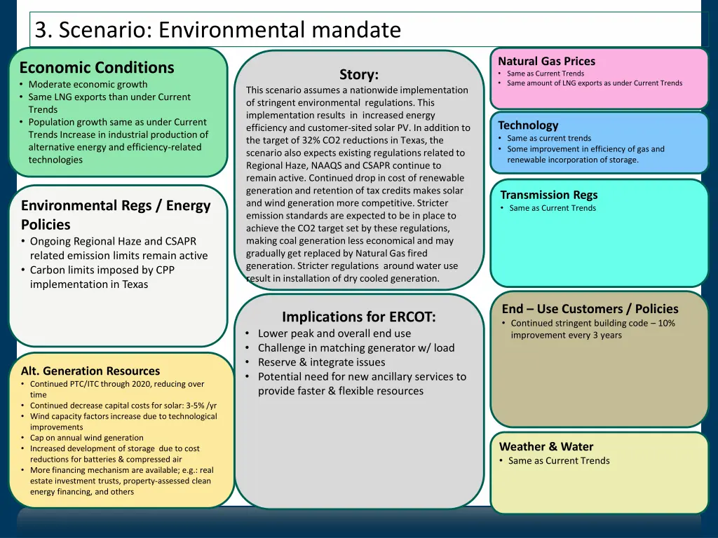 3 scenario environmental mandate