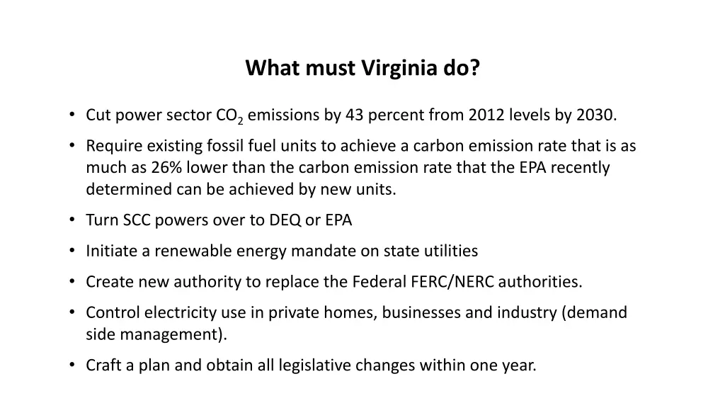 what must virginia do