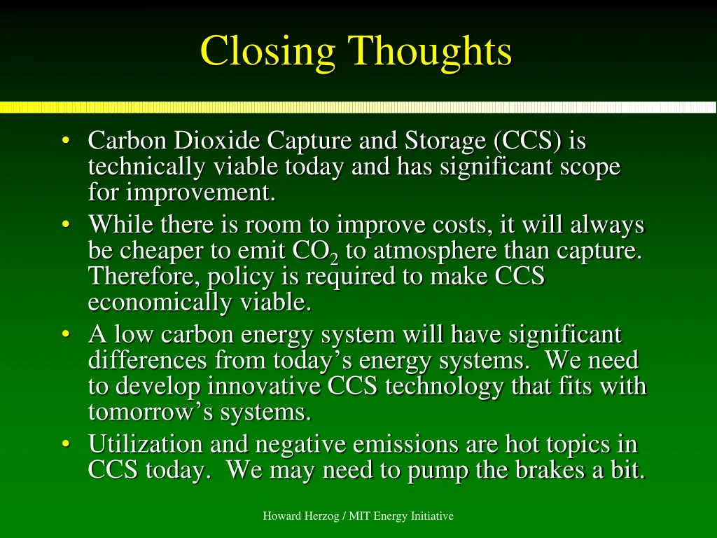 closing thoughts