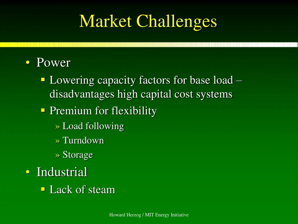 market challenges