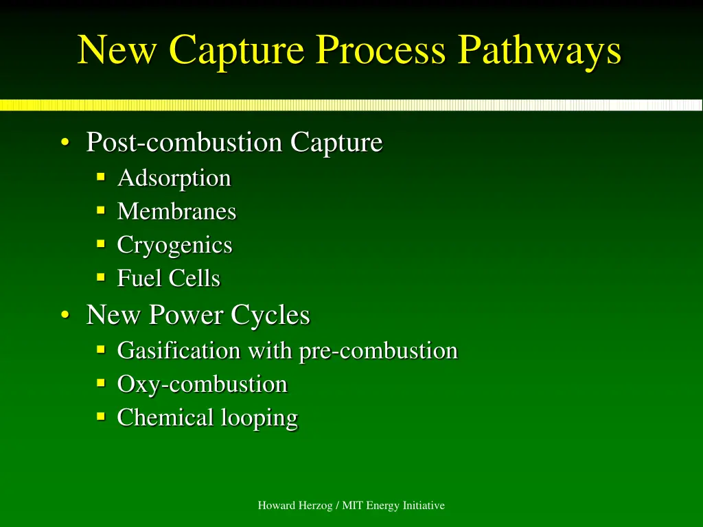 new capture process pathways