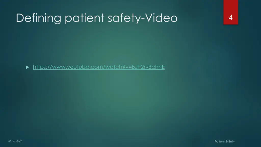 defining patient safety video