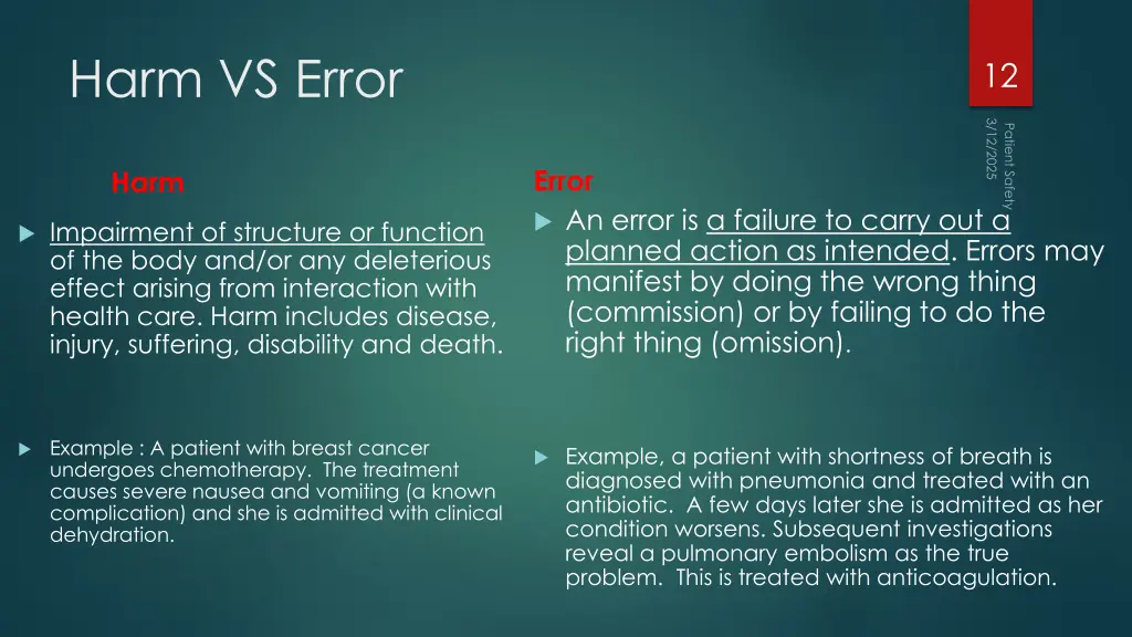 harm vs error