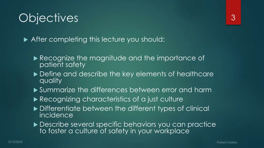 objectives