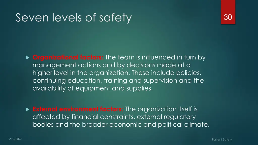 seven levels of safety 2