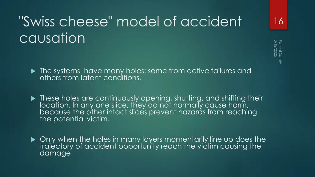 swiss cheese model of accident causation 1