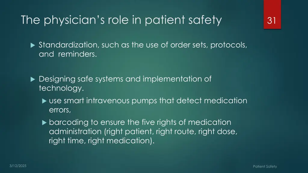 the physician s role in patient safety