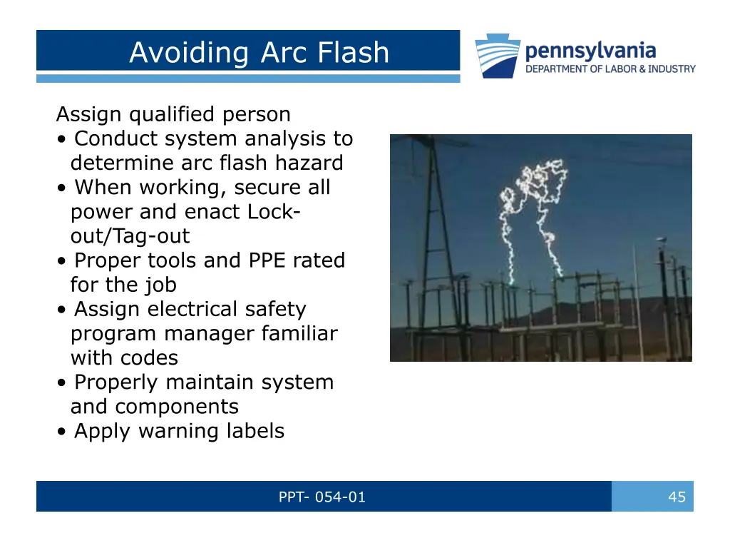 avoiding arc flash