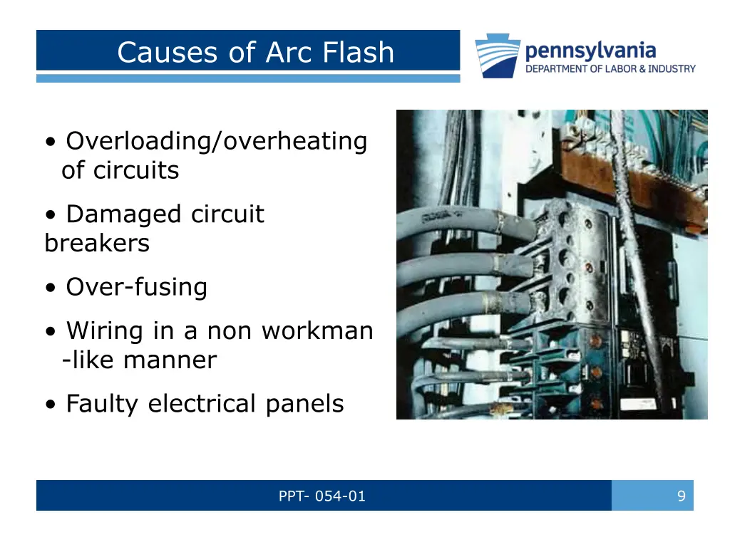 causes of arc flash