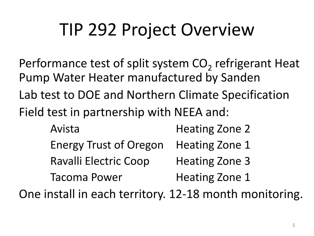 tip 292 project overview