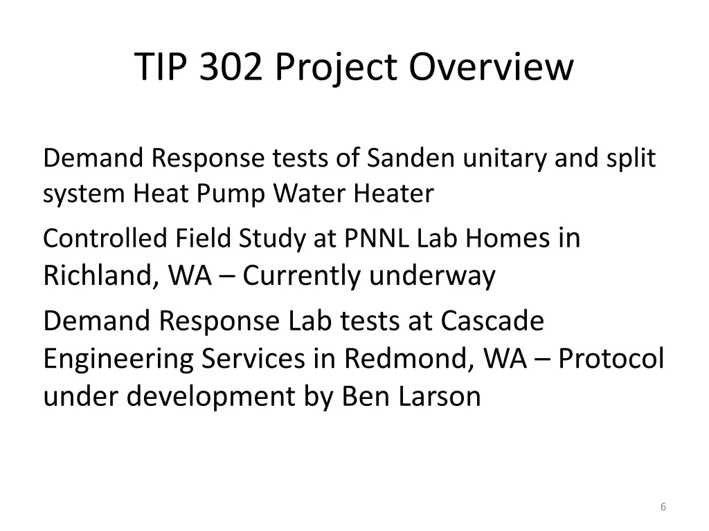 tip 302 project overview