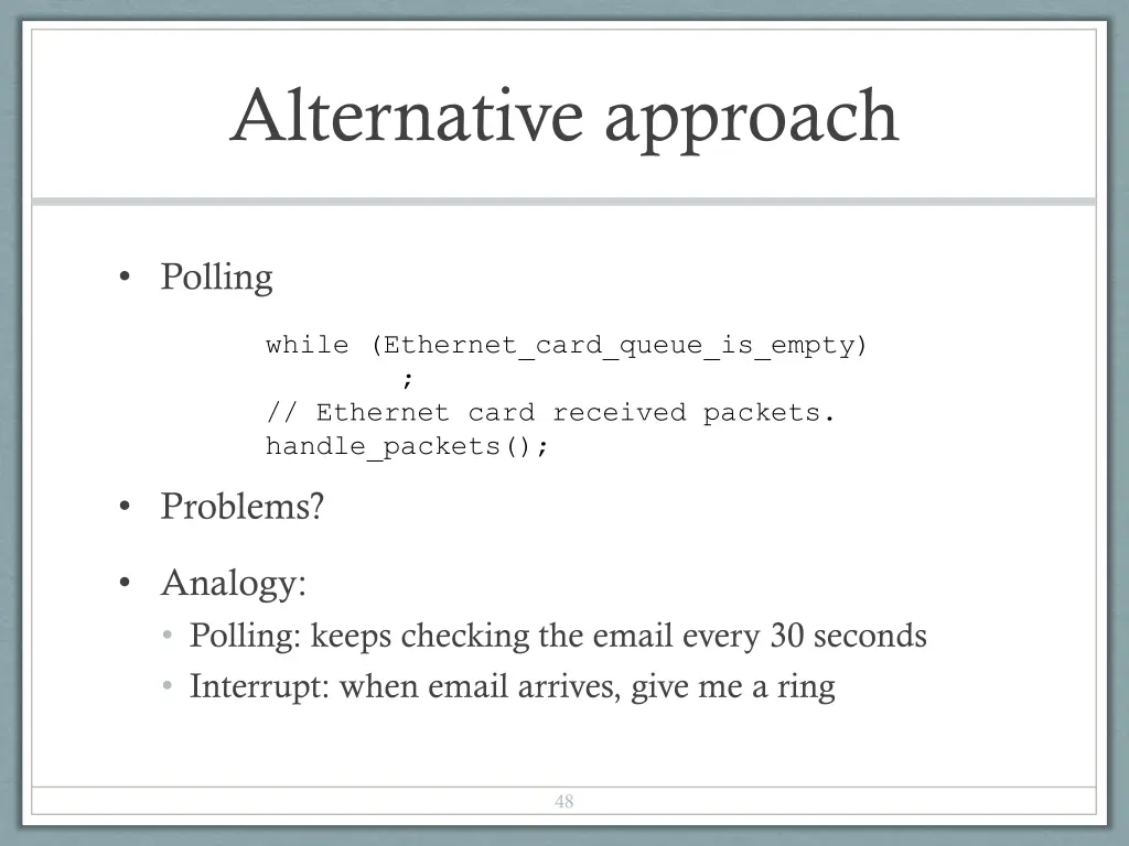 alternative approach