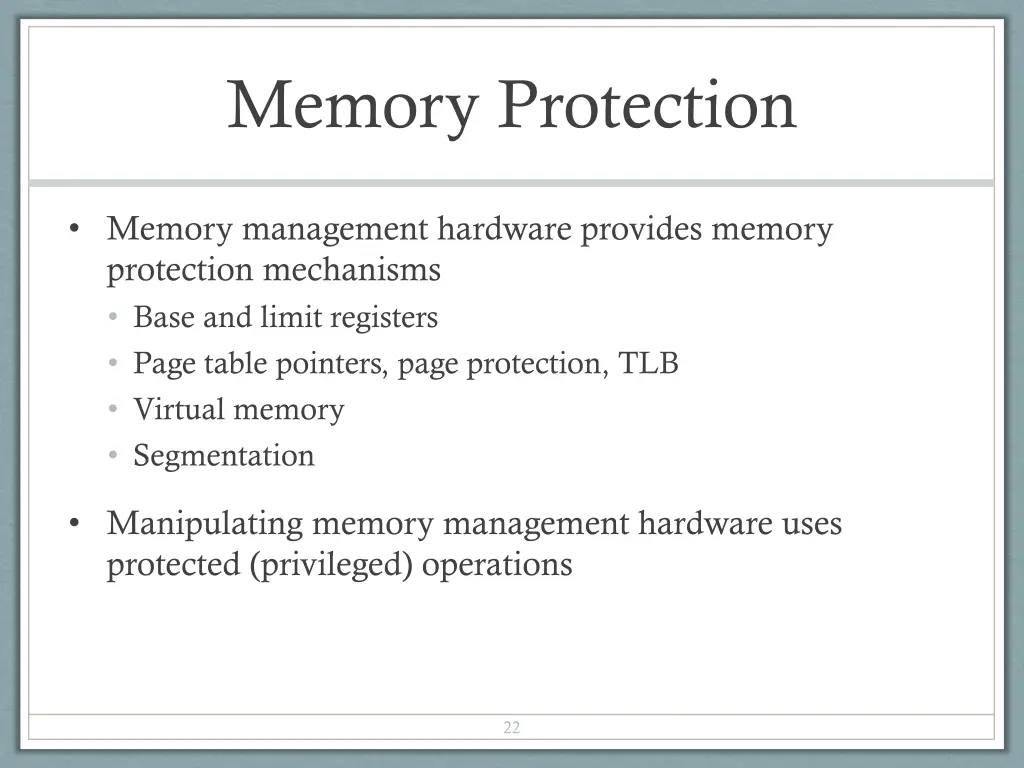 memory protection 1