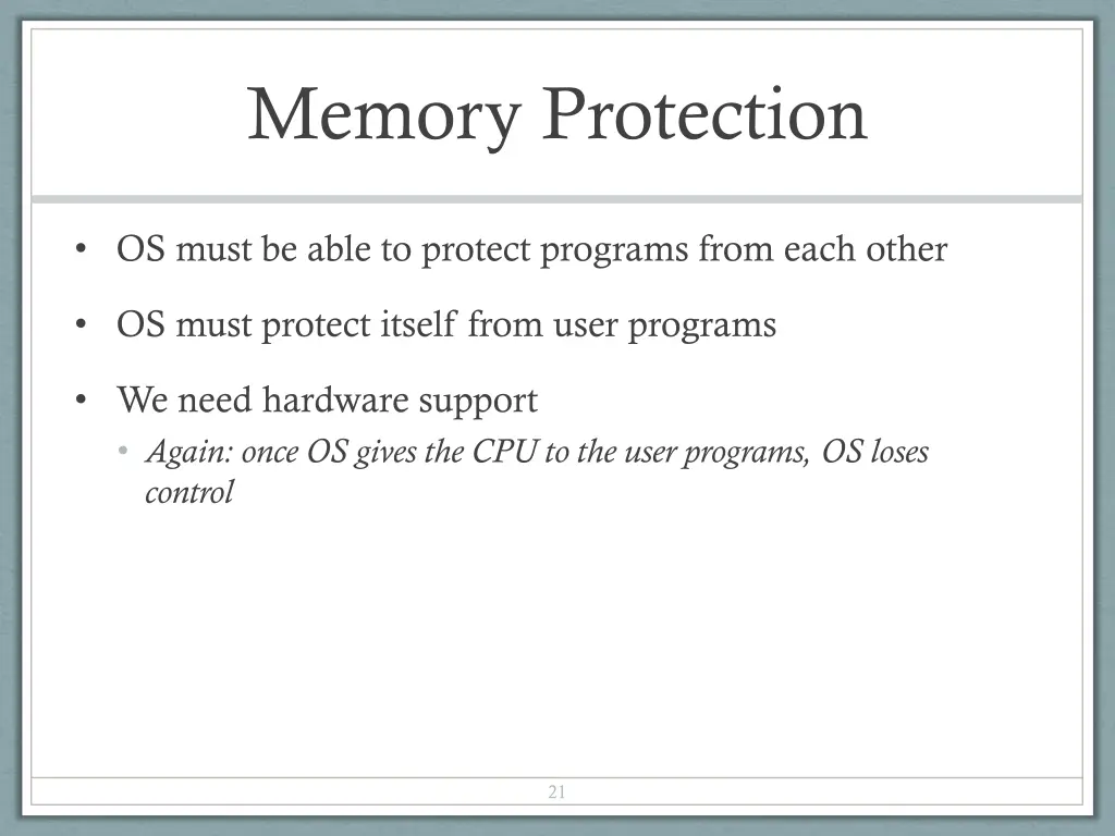 memory protection