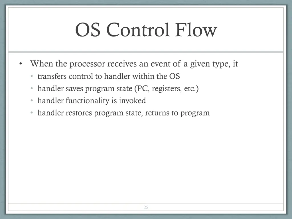 os control flow