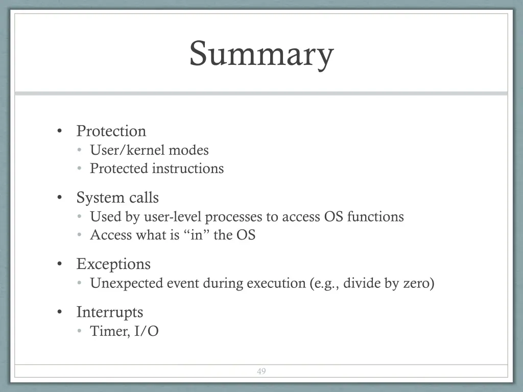 summary