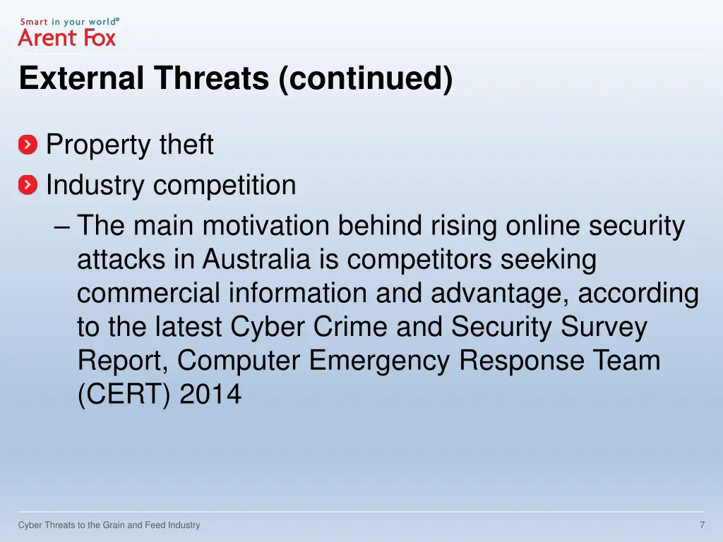 external threats continued