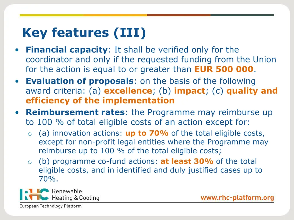 key features iii