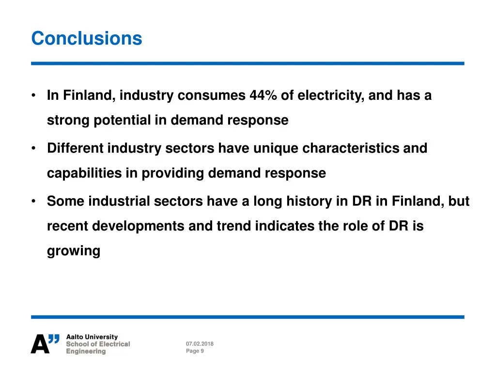 conclusions