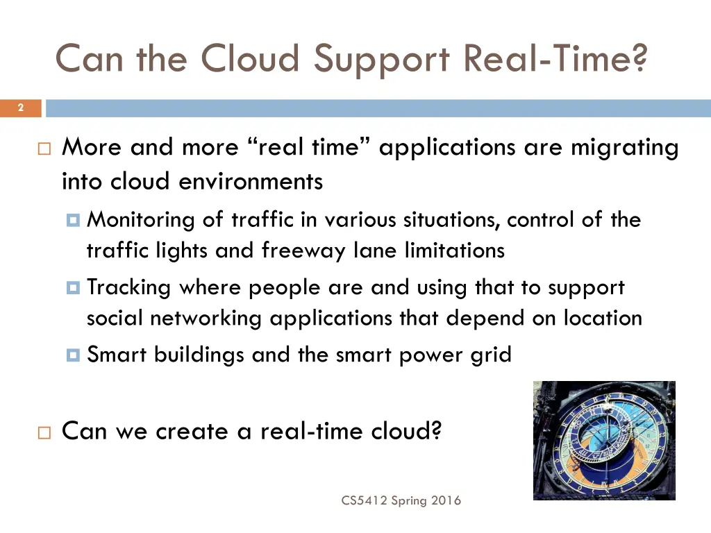 can the cloud support real time