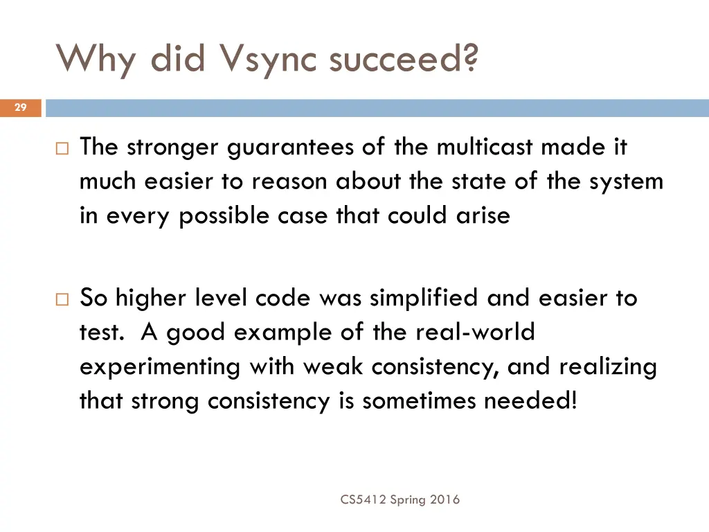 why did vsync succeed