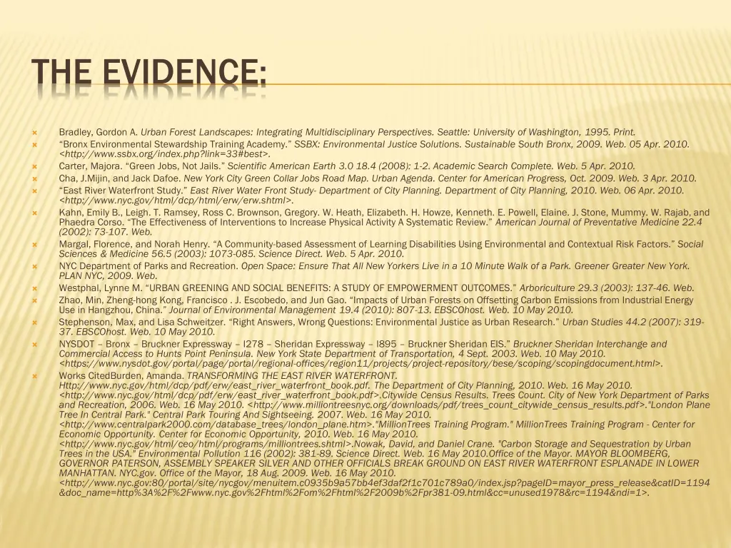 the evidence