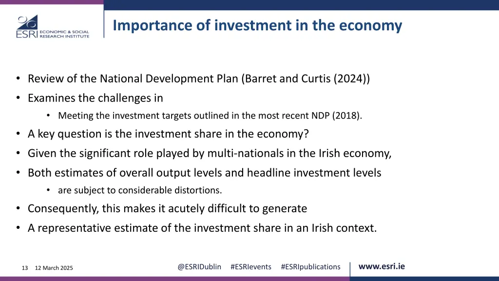 importance of investment in the economy