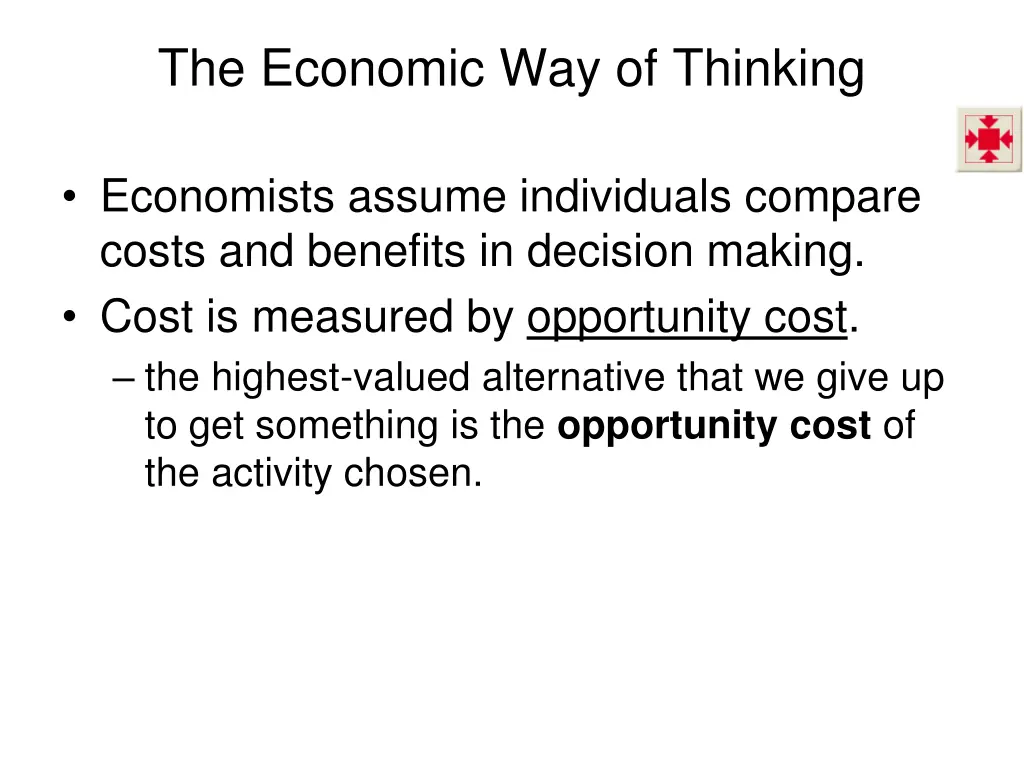 the economic way of thinking