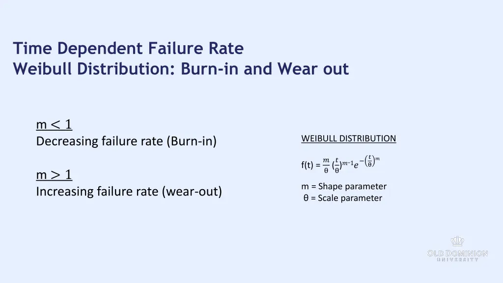 time dependent failure rate weibull distribution