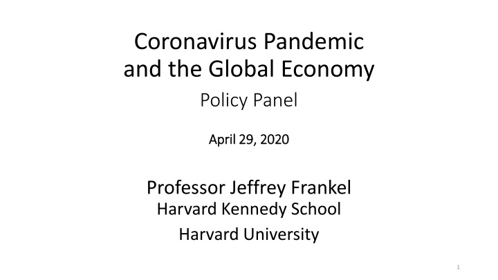 coronavirus pandemic and the global economy