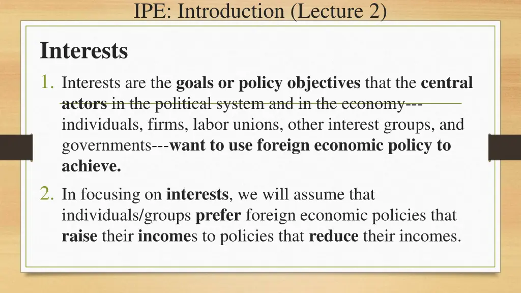 ipe introduction lecture 2 1