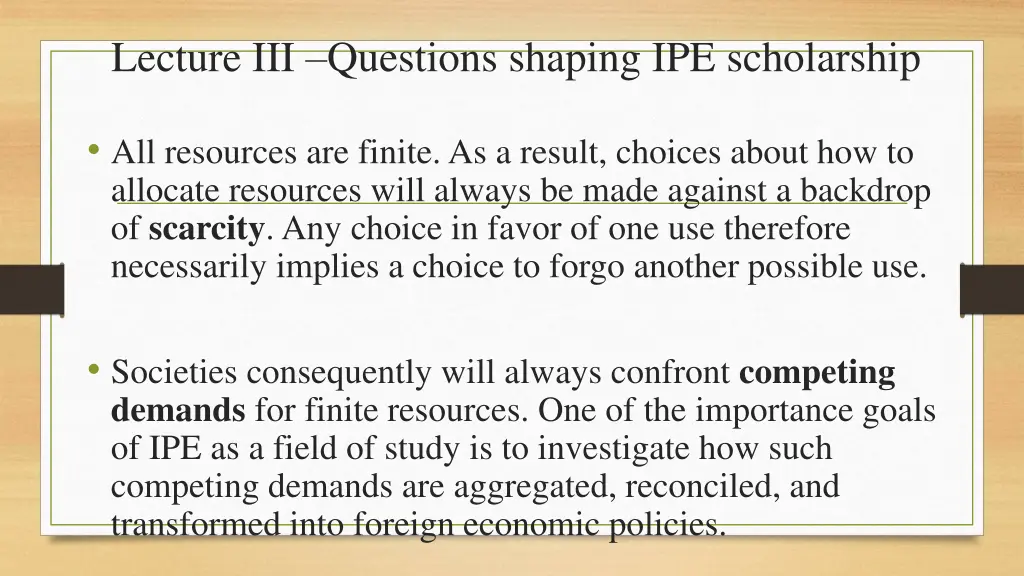 lecture iii questions shaping ipe scholarship 1