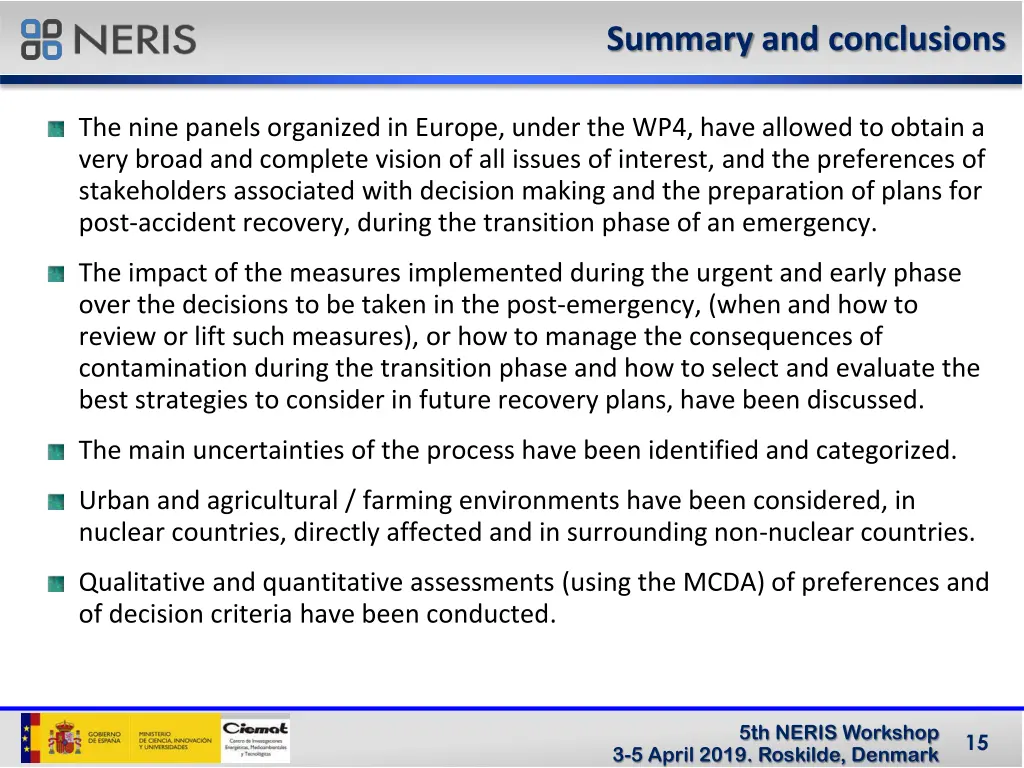 summary and conclusions
