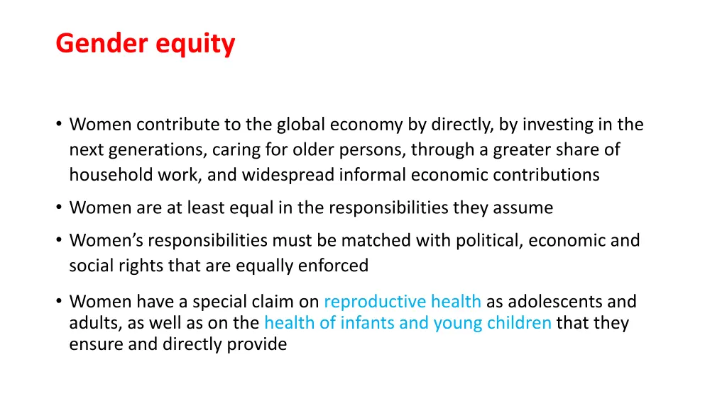 gender equity