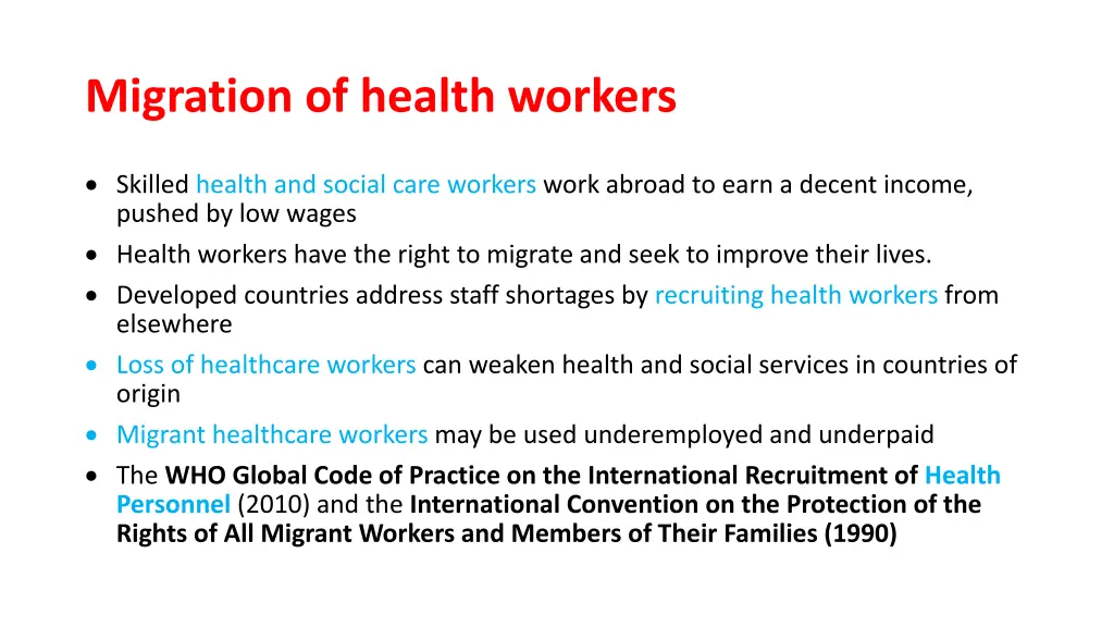 migration of health workers
