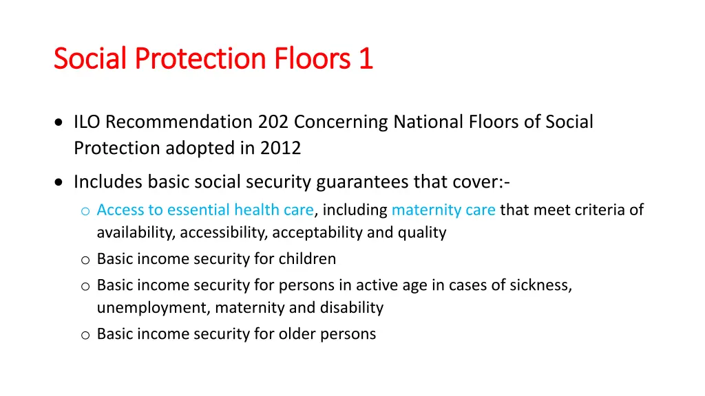 social protection floors 1 social protection