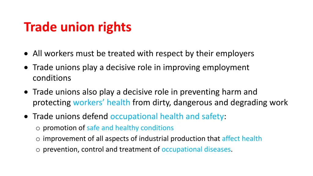 trade union rights