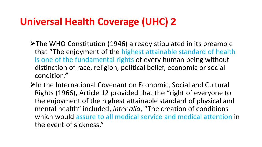 universal health coverage uhc 2