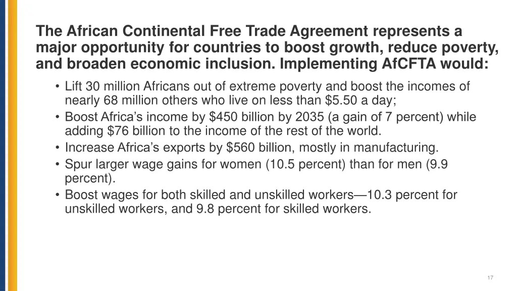 the african continental free trade agreement