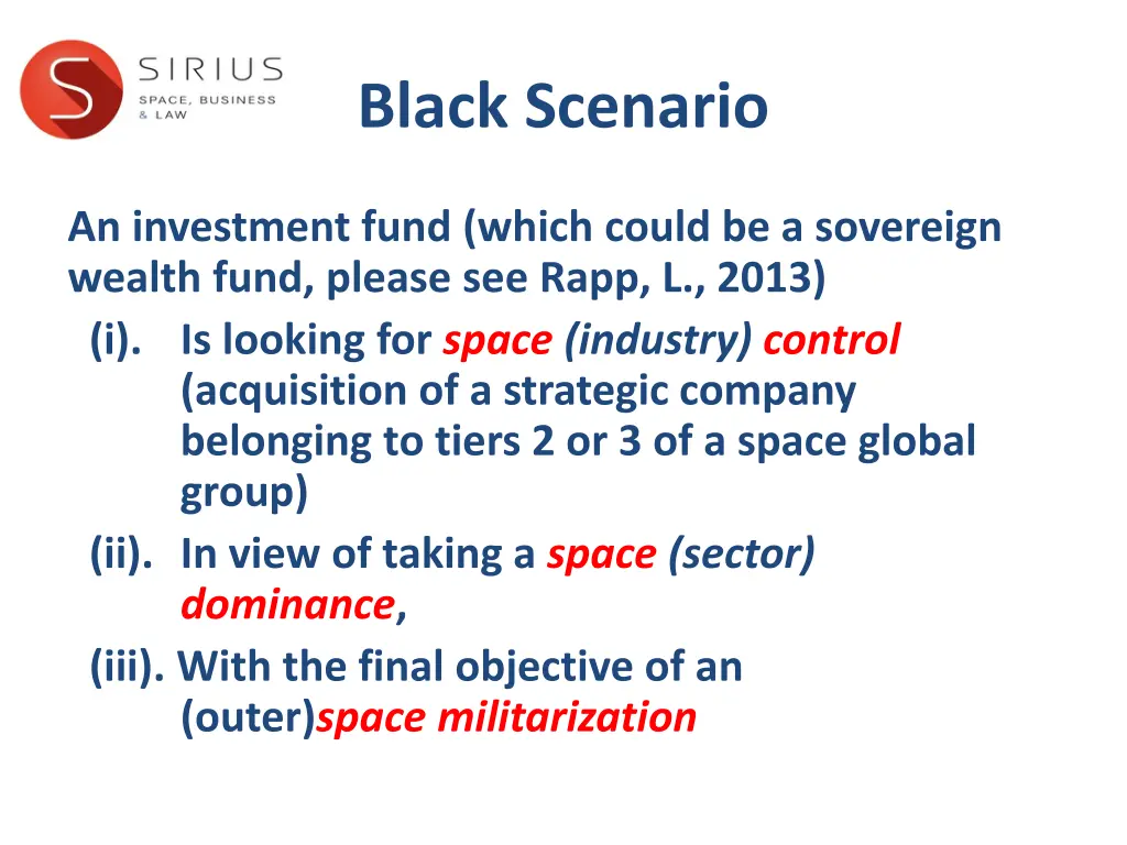 black scenario