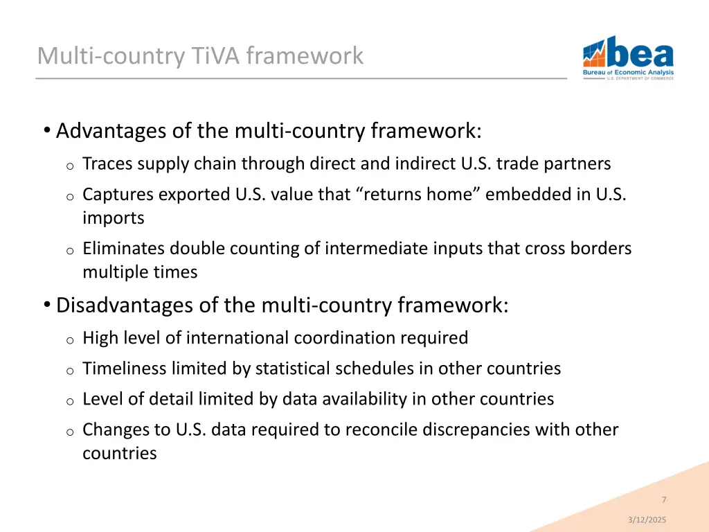 multi country tiva framework