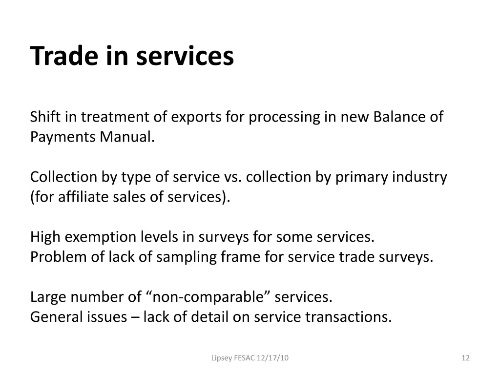 trade in services