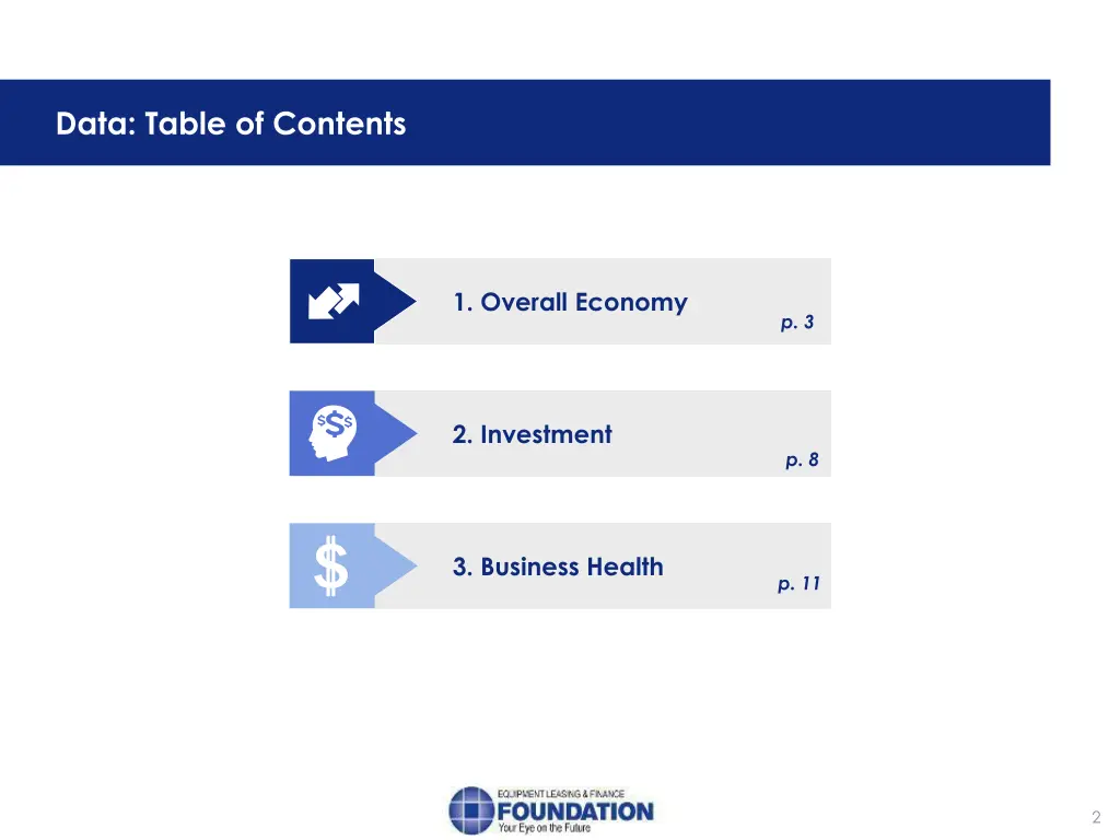 data table of contents 1