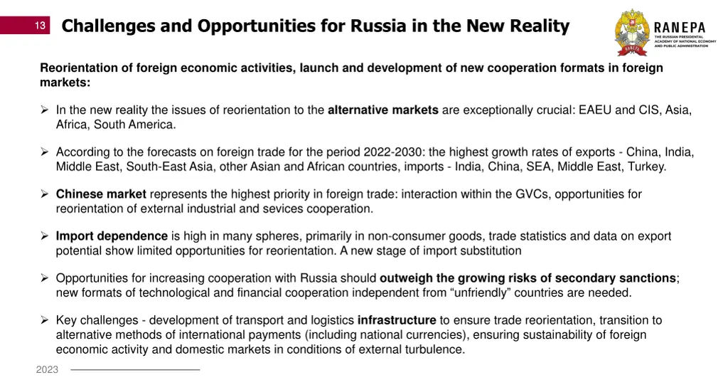challenges and opportunities for russia