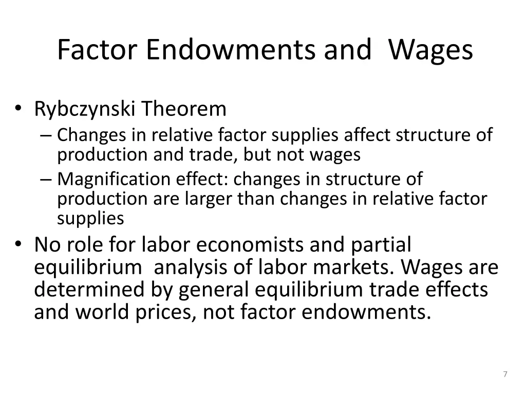 factor endowments and wages