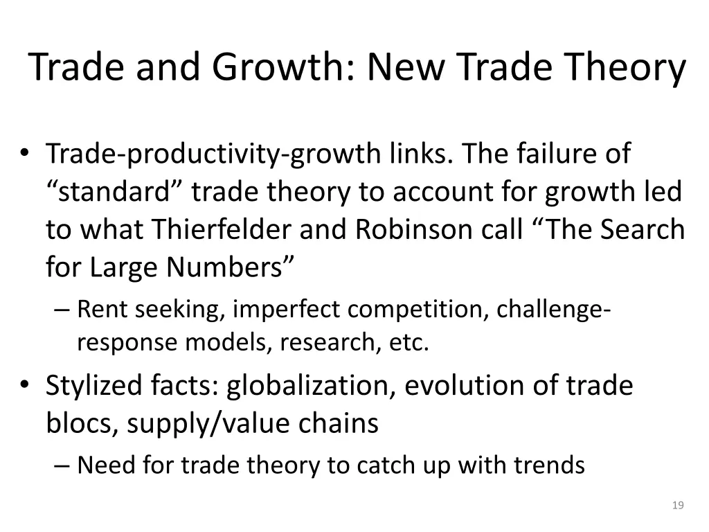 trade and growth new trade theory
