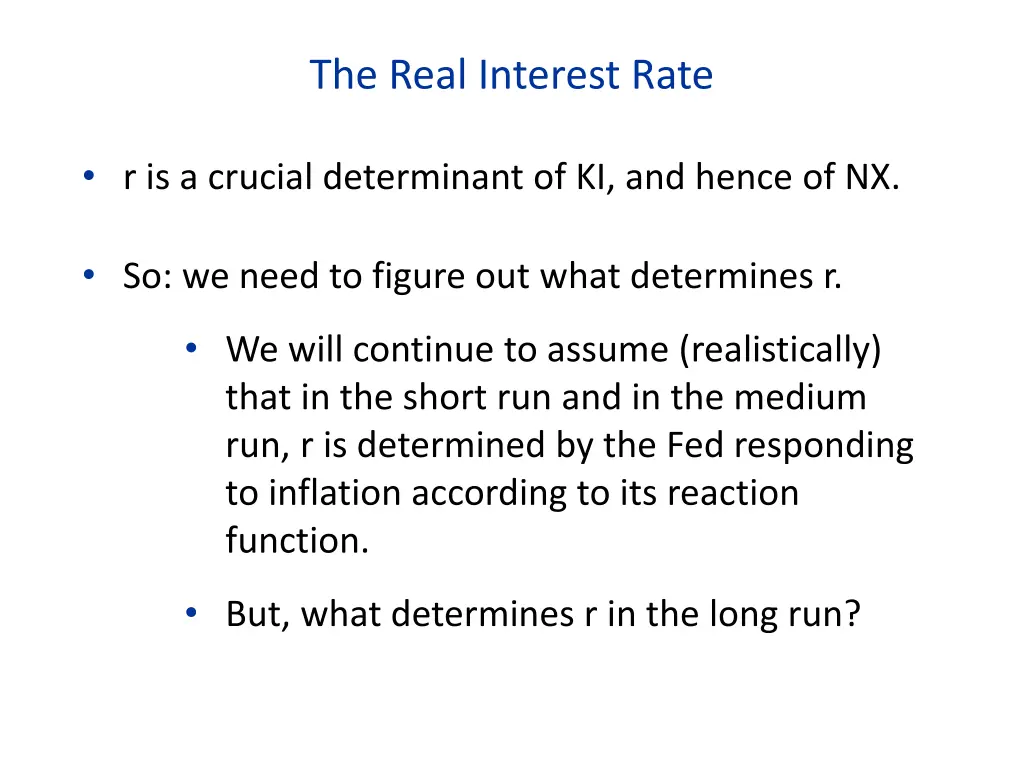 the real interest rate