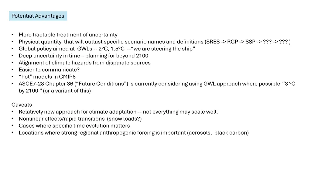 potential advantages