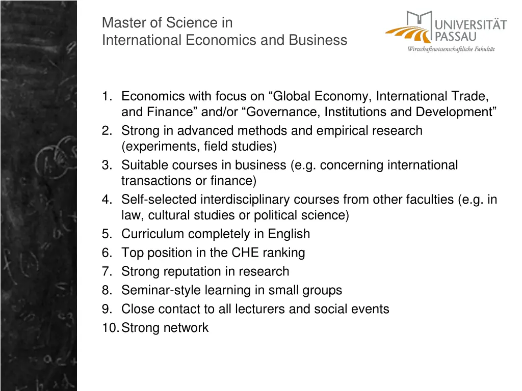 master of science in international economics 1