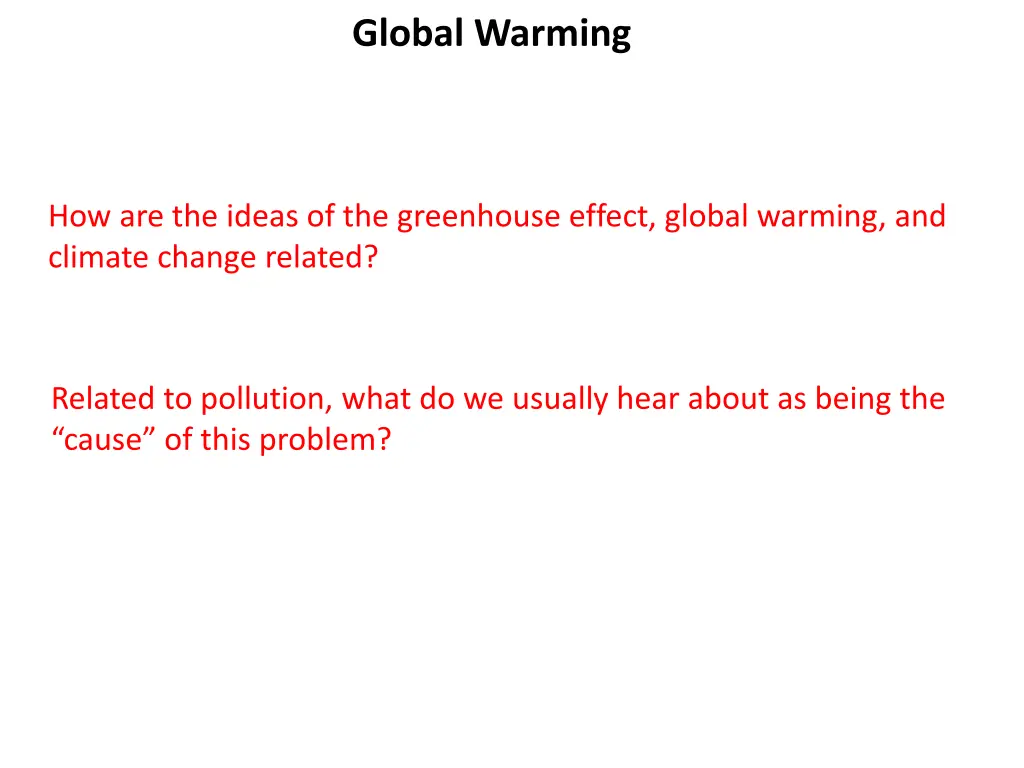 global warming